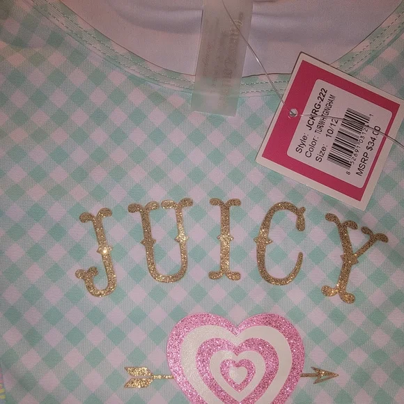 Juicy Couture Black Label Girls 2 Piece Swimsuit- Size 10/12 - NWT